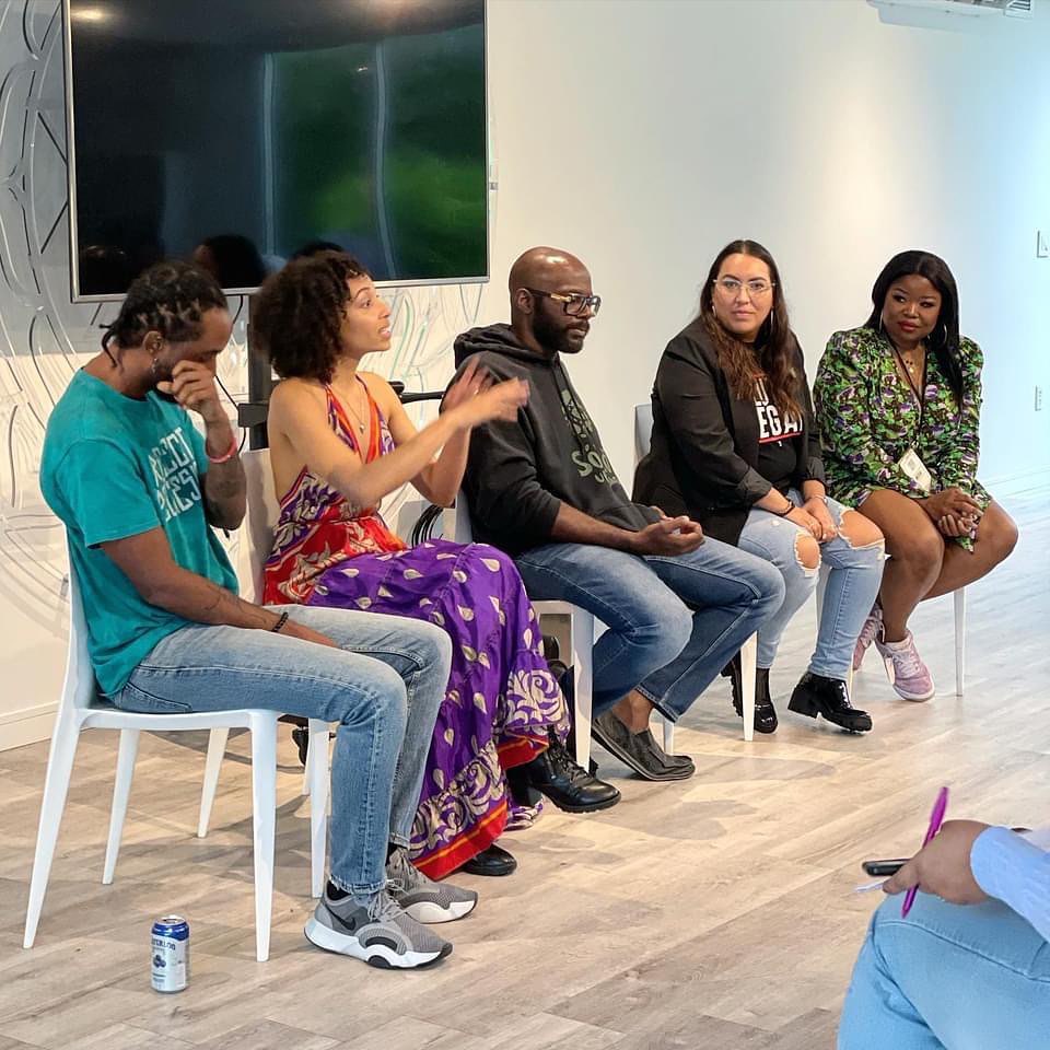 Sean A. Russell speaking at SEED Food and Wine Festival 2023 with Vegans Explore